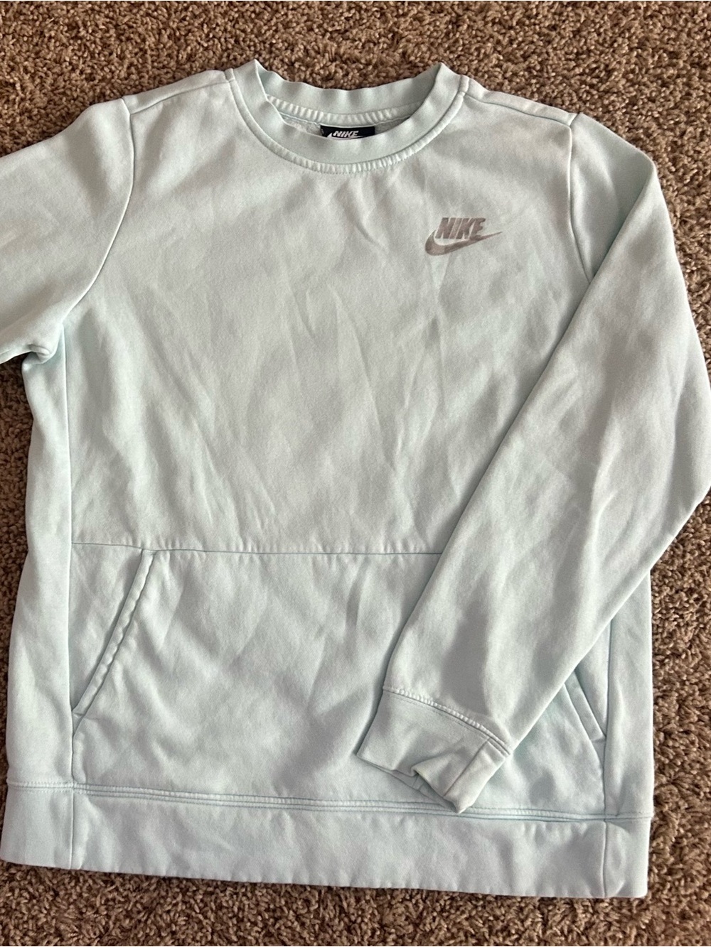 Nike Light Aqua Crewneck Sweatshirt, Girls Youth XL